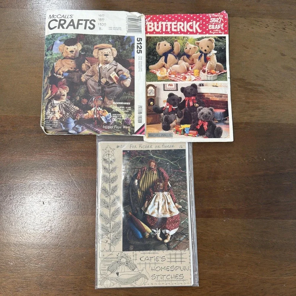 3- Vintage 80S And 90S Sewing Craft Patterns